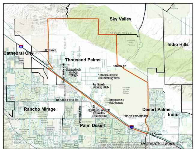 Thousand Palms Map