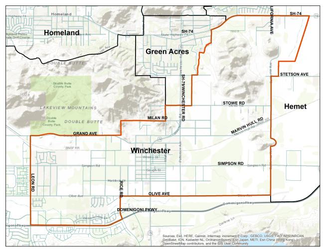 Winchester Map
