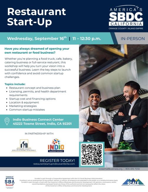 Restaurant Start-Up Flyer