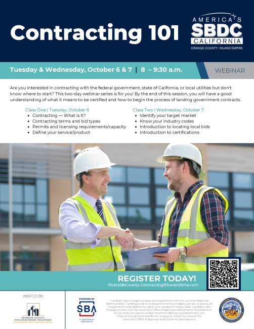 Contracting 101 Flyer